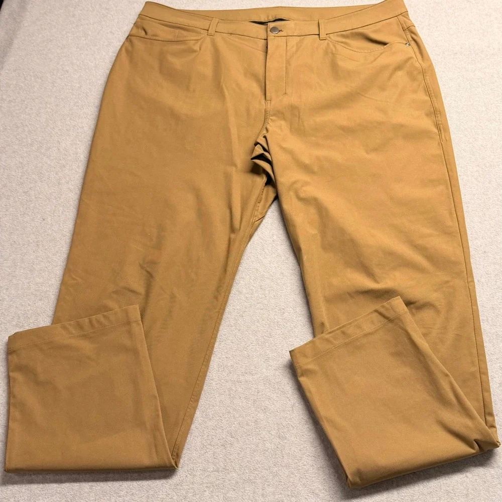 Lululemon Commission Slim-Fit Pant 40 Tan Khaki Warpstreme Chino LM5AQ9S